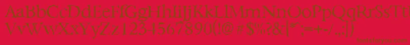 BernsteinrandomLightRegular-fontti – ruskeat fontit punaisella taustalla