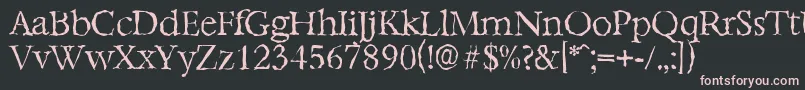 BernsteinrandomLightRegular Font – Pink Fonts on Black Background