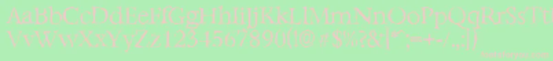 BernsteinrandomLightRegular Font – Pink Fonts on Green Background