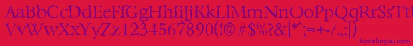 BernsteinrandomLightRegular Font – Purple Fonts on Red Background