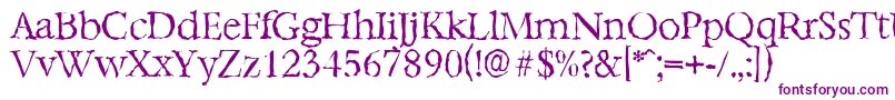 BernsteinrandomLightRegular Font – Purple Fonts on White Background