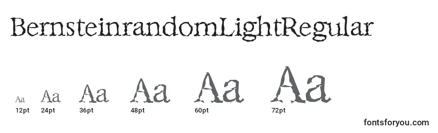 BernsteinrandomLightRegular Font Sizes