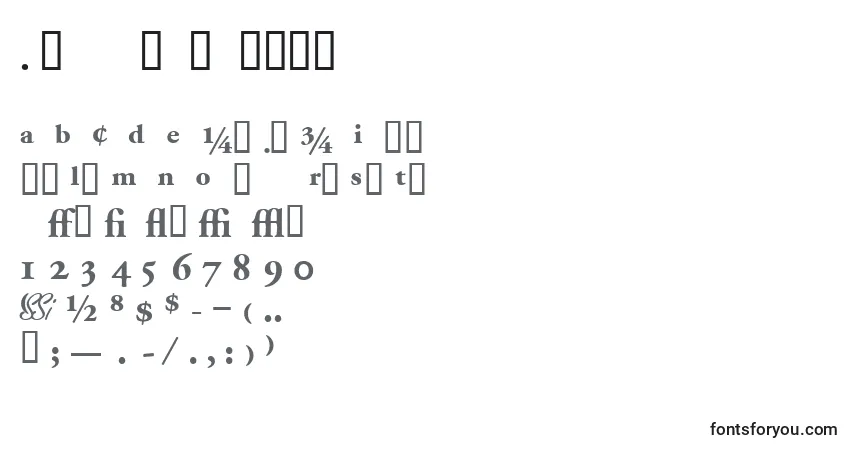 Шрифт Garamondproblackssk – алфавит, цифры, специальные символы