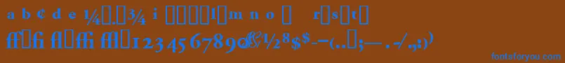 Garamondproblackssk-fontti – siniset fontit ruskealla taustalla
