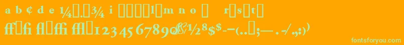 Garamondproblackssk Font – Green Fonts on Orange Background