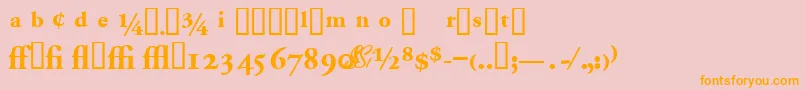 Garamondproblackssk-Schriftart – Orangefarbene Schriften auf rosa Hintergrund