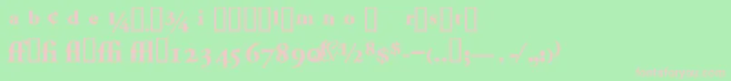 Шрифт Garamondproblackssk – розовые шрифты на зелёном фоне
