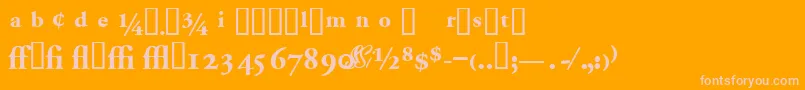 Garamondproblackssk Font – Pink Fonts on Orange Background