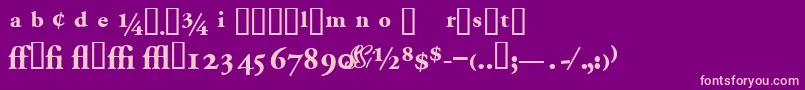 Garamondproblackssk Font – Pink Fonts on Purple Background