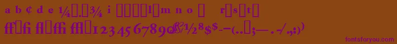 Garamondproblackssk Font – Purple Fonts on Brown Background