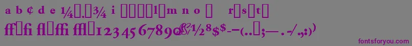 Garamondproblackssk Font – Purple Fonts on Gray Background