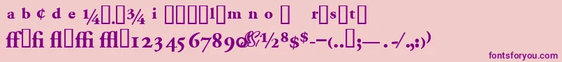 Шрифт Garamondproblackssk – фиолетовые шрифты на розовом фоне