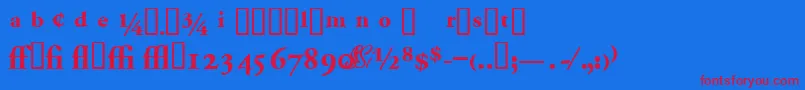 Garamondproblackssk-Schriftart – Rote Schriften auf blauem Hintergrund