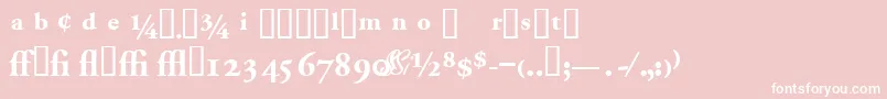 Шрифт Garamondproblackssk – белые шрифты на розовом фоне