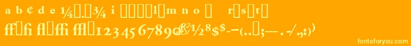 Garamondproblackssk-Schriftart – Gelbe Schriften auf orangefarbenem Hintergrund