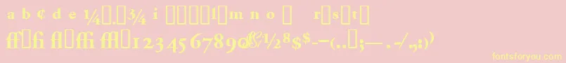 Шрифт Garamondproblackssk – жёлтые шрифты на розовом фоне