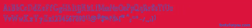 BiscuitMade Font – Blue Fonts on Red Background