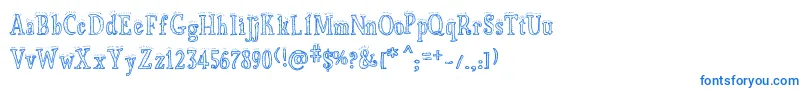 フォントBiscuitMade – 白い背景に青い文字