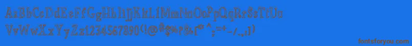 BiscuitMade Font – Brown Fonts on Blue Background