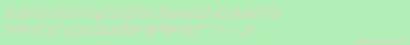 フォントBiscuitMade – 緑の背景にピンクのフォント