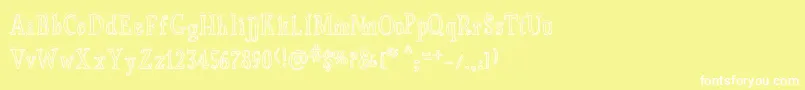 フォントBiscuitMade – 黄色い背景に白い文字