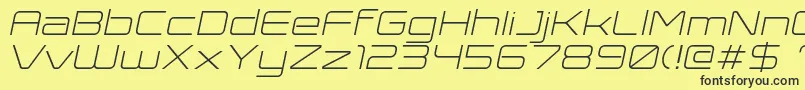 fuente ExpansivaItalic – Fuentes Negras Sobre Fondo Amarillo