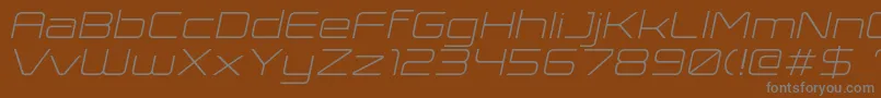 フォントExpansivaItalic – 茶色の背景に灰色の文字