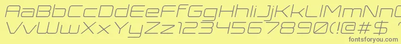 Шрифт ExpansivaItalic – серые шрифты на жёлтом фоне
