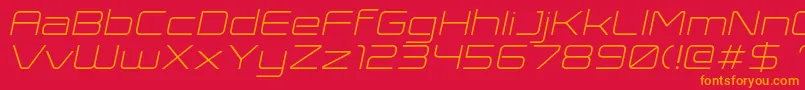 fuente ExpansivaItalic – Fuentes Naranjas Sobre Fondo Rojo