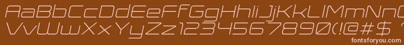 fuente ExpansivaItalic – Fuentes Rosadas Sobre Fondo Marrón