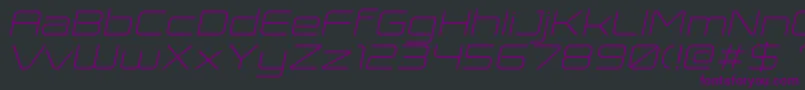 Шрифт ExpansivaItalic – фиолетовые шрифты на чёрном фоне