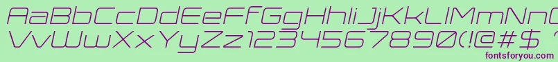 fuente ExpansivaItalic – Fuentes Moradas Sobre Fondo Verde