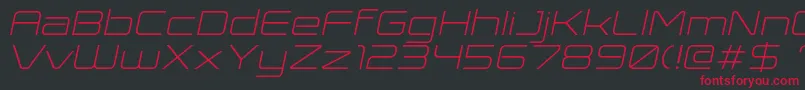 ExpansivaItalic Font – Red Fonts on Black Background