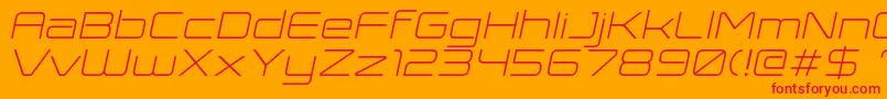 ExpansivaItalic Font – Red Fonts on Orange Background