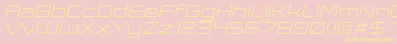 ExpansivaItalic Font – Yellow Fonts on Pink Background