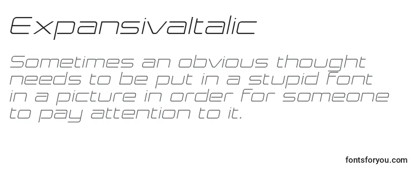 Review of the ExpansivaItalic Font