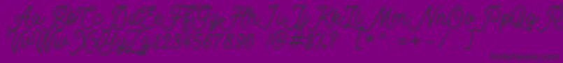 MotherlineDemo Font – Black Fonts on Purple Background