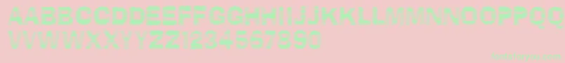 Stackz Font – Green Fonts on Pink Background