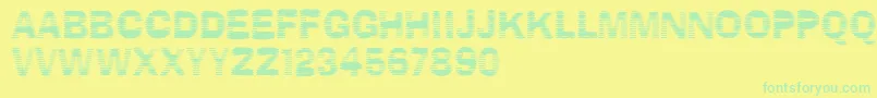 Stackz Font – Green Fonts on Yellow Background