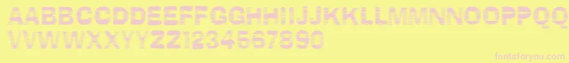 Stackz Font – Pink Fonts on Yellow Background