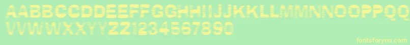 Stackz Font – Yellow Fonts on Green Background