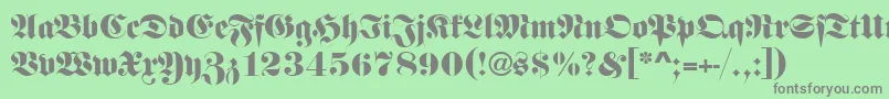 Fettefrad Font – Gray Fonts on Green Background