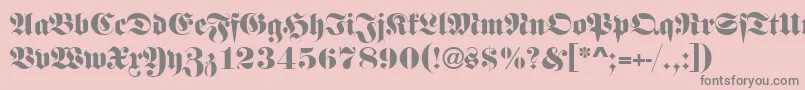 Fettefrad-Schriftart – Graue Schriften auf rosa Hintergrund