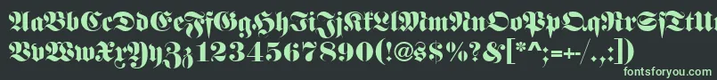 Fettefrad Font – Green Fonts on Black Background