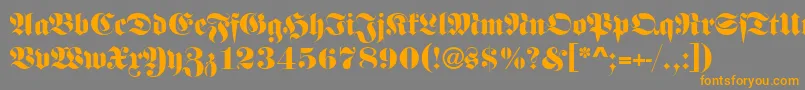 Fettefrad Font – Orange Fonts on Gray Background