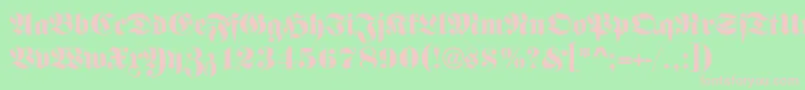 Fettefrad Font – Pink Fonts on Green Background