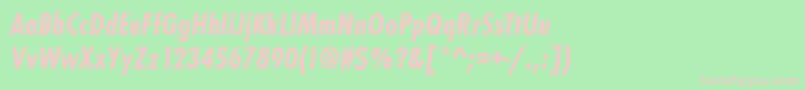 StFunctionBoldCondensedItalic Font – Pink Fonts on Green Background