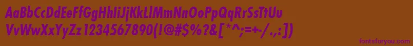 Шрифт StFunctionBoldCondensedItalic – фиолетовые шрифты на коричневом фоне