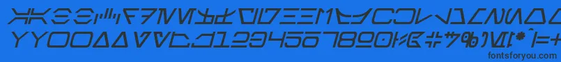 fuente AurebeshItalic – Fuentes Negras Sobre Fondo Azul