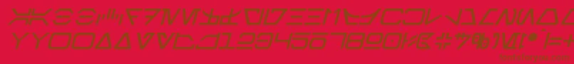 AurebeshItalic Font – Brown Fonts on Red Background